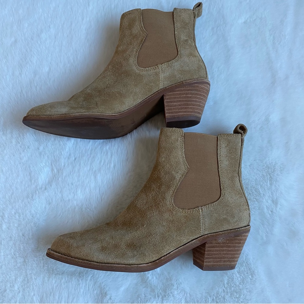 Madewell The Watkin Tan Suede Ankle Boots | 6 - Picture 4 of 12